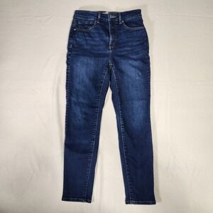 Loft Curvy Skinny Jeans, Women's 26|2 (fit 25.5w x 24.5i) Dark Wash